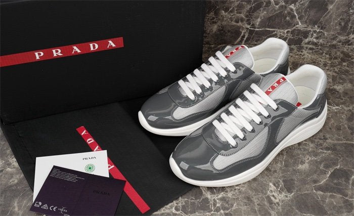 Prada Americas Cup Anthracite Grey Trainers