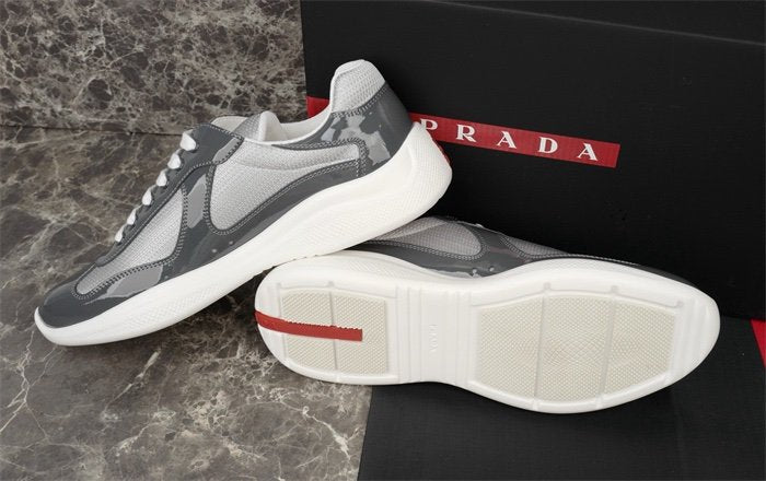 Prada Americas Cup Anthracite Grey Trainers