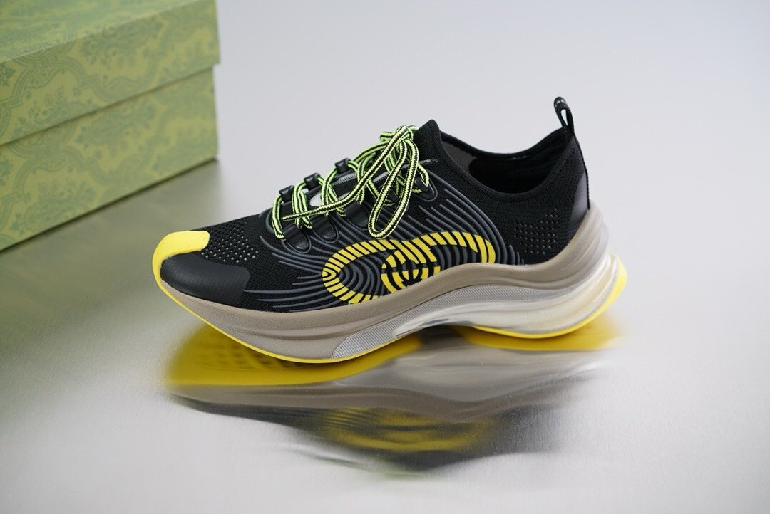 Gucci GG Run Sneaker Black Yellow