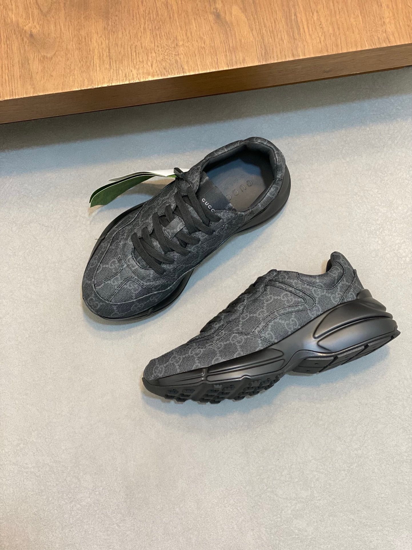 Gucci Rhyton Black GG Supreme Canvas