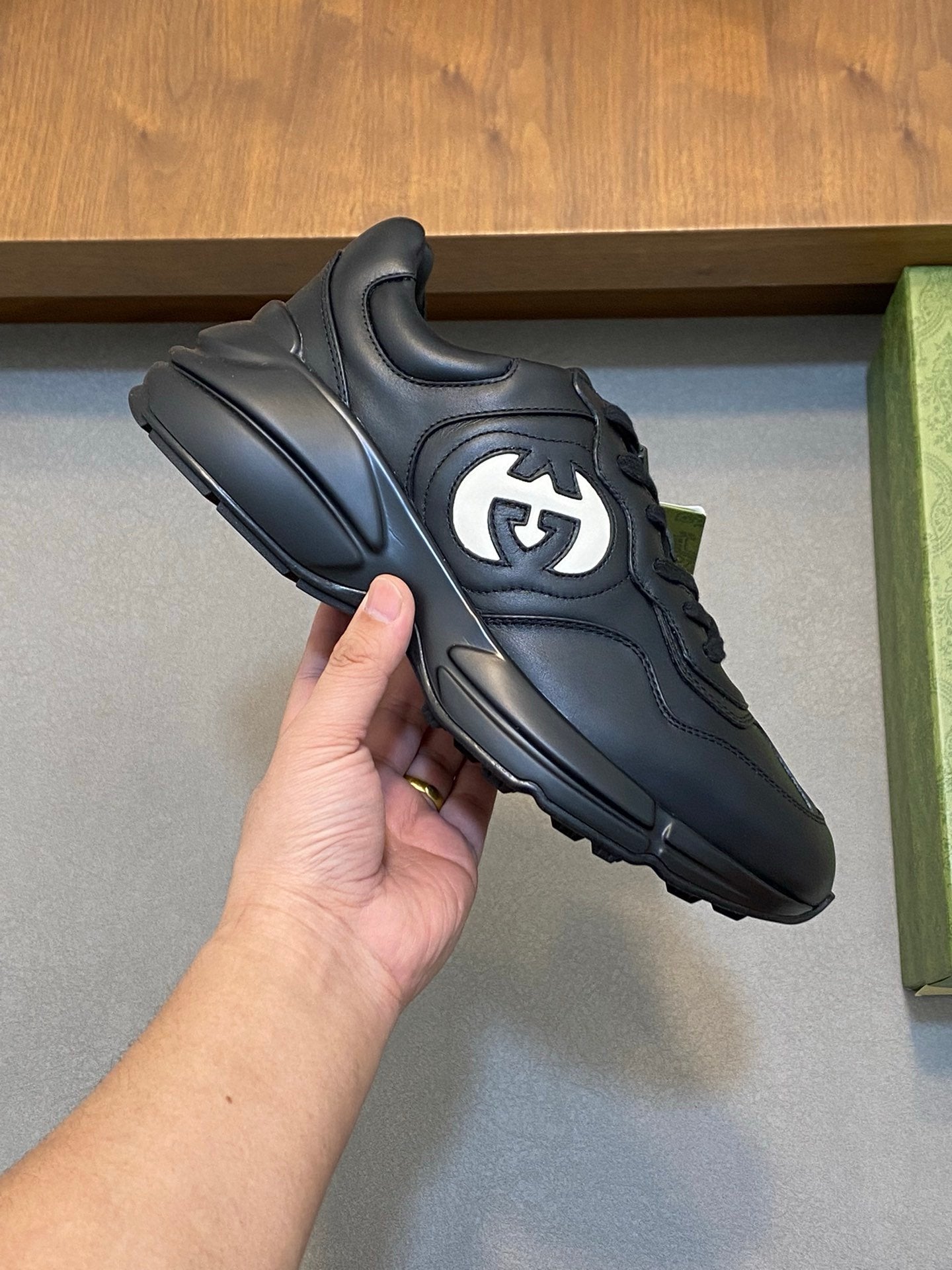 Gucci Rhyton Interlocking G Black/White