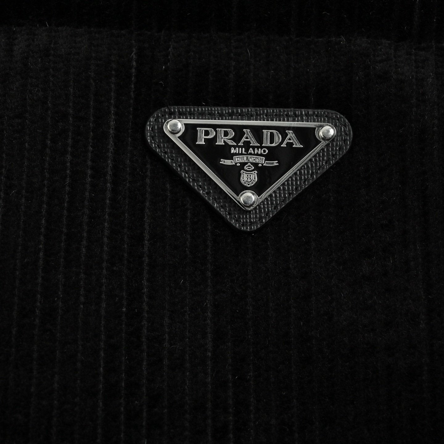 Prada Down-Filled Cotton Corduroy Bodywarmer In Black