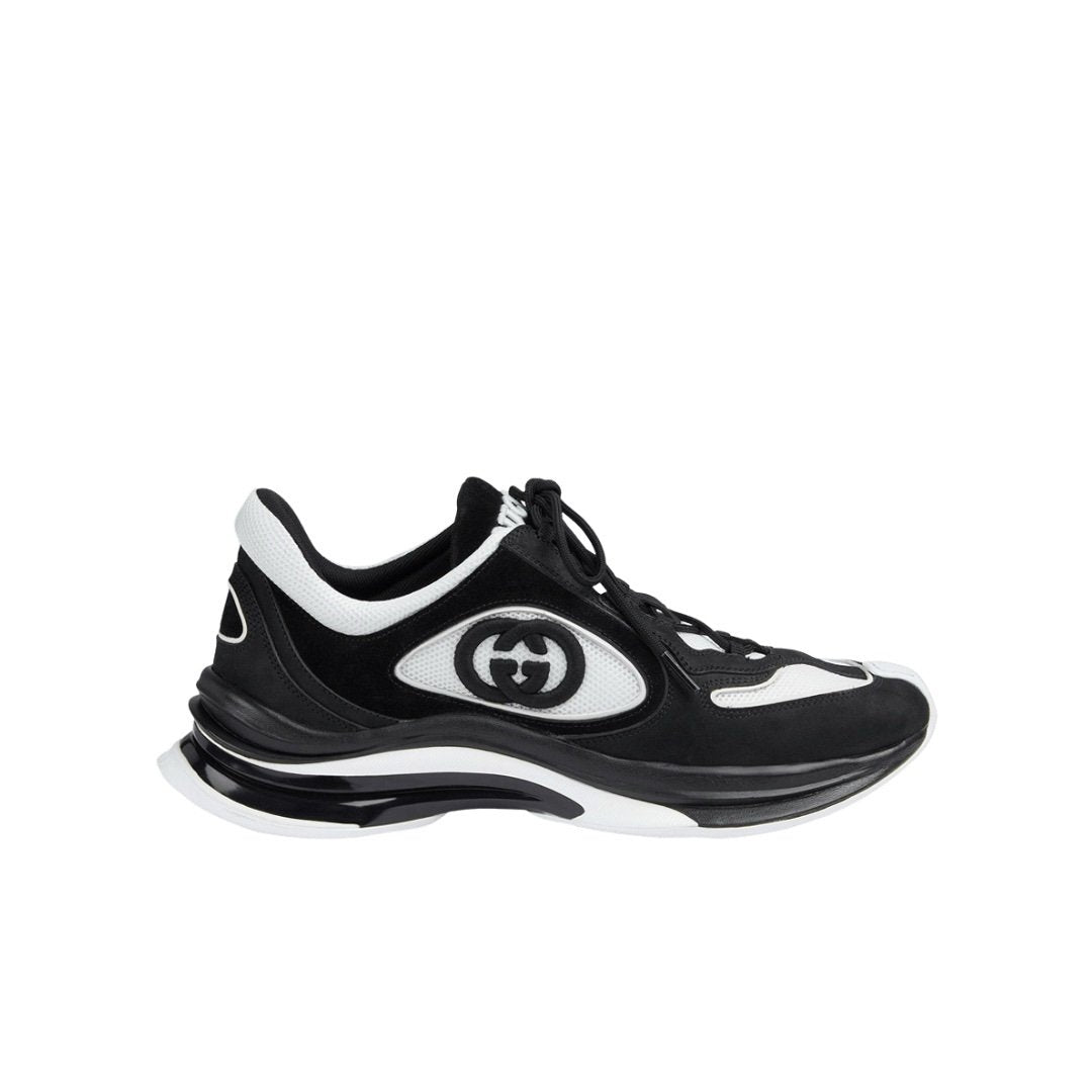 Gucci Run Sneaker Black Suede White