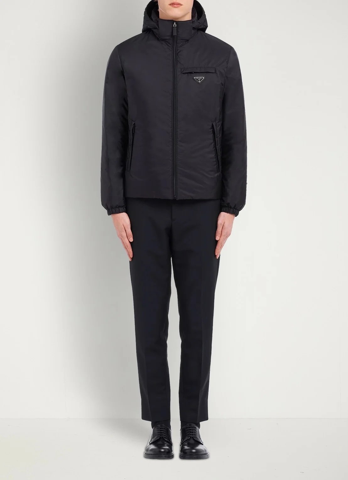 Prada Re-Nylon Puffer Jacket Black