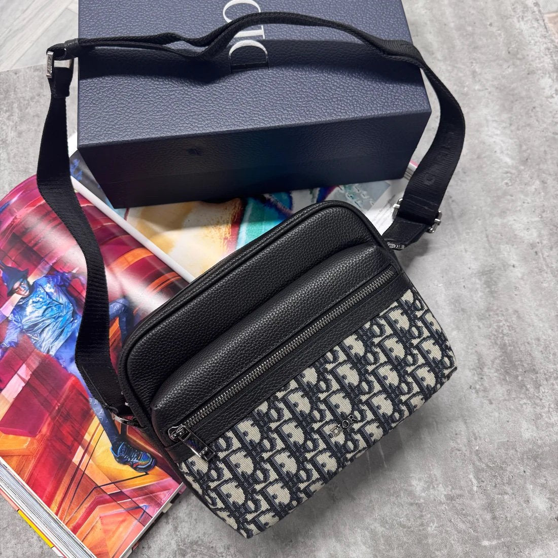 Dior Rider 2.0 Zipped Bag Black/Beige