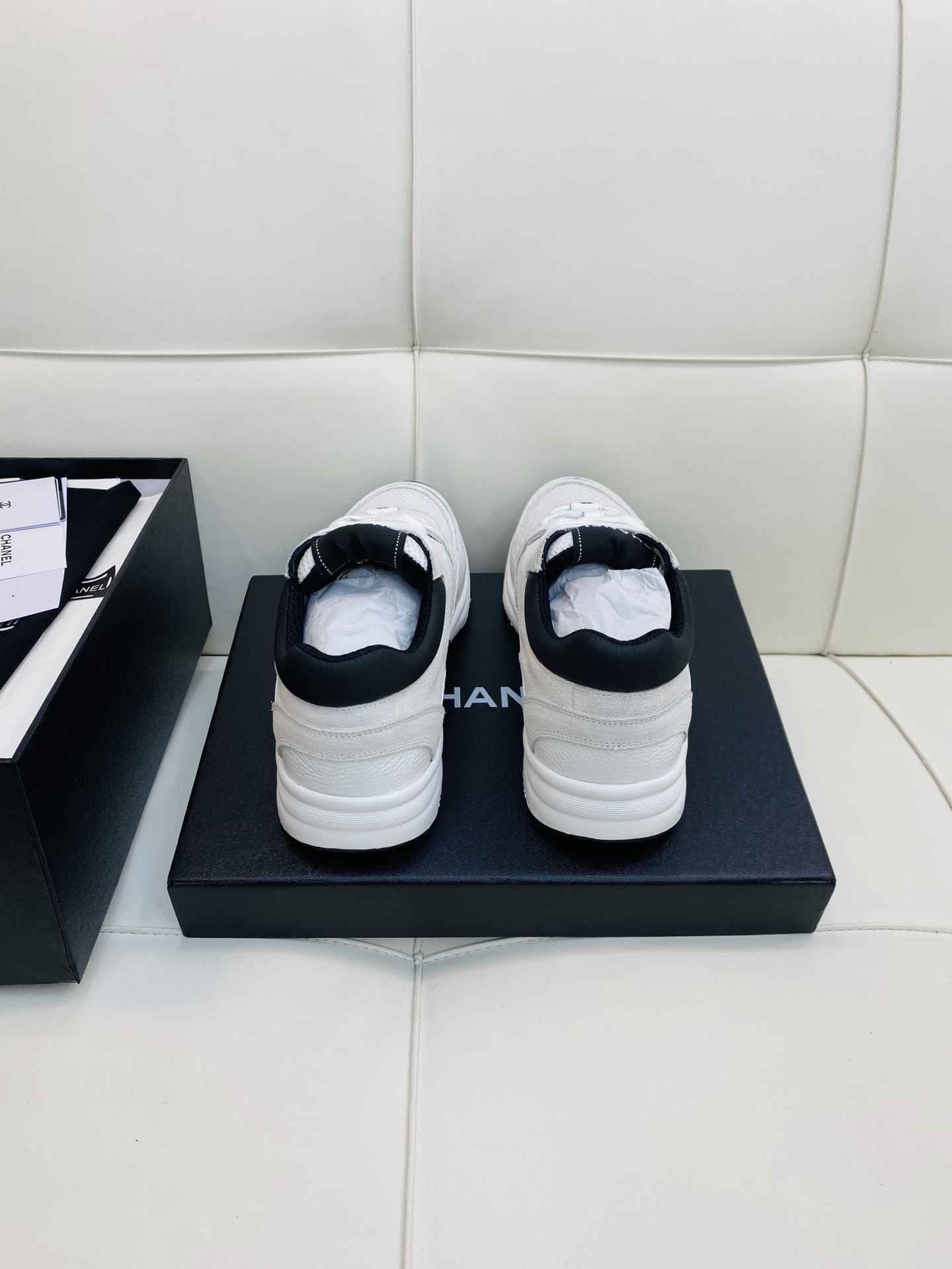 Chanel Low Top CC Trainer Black/White