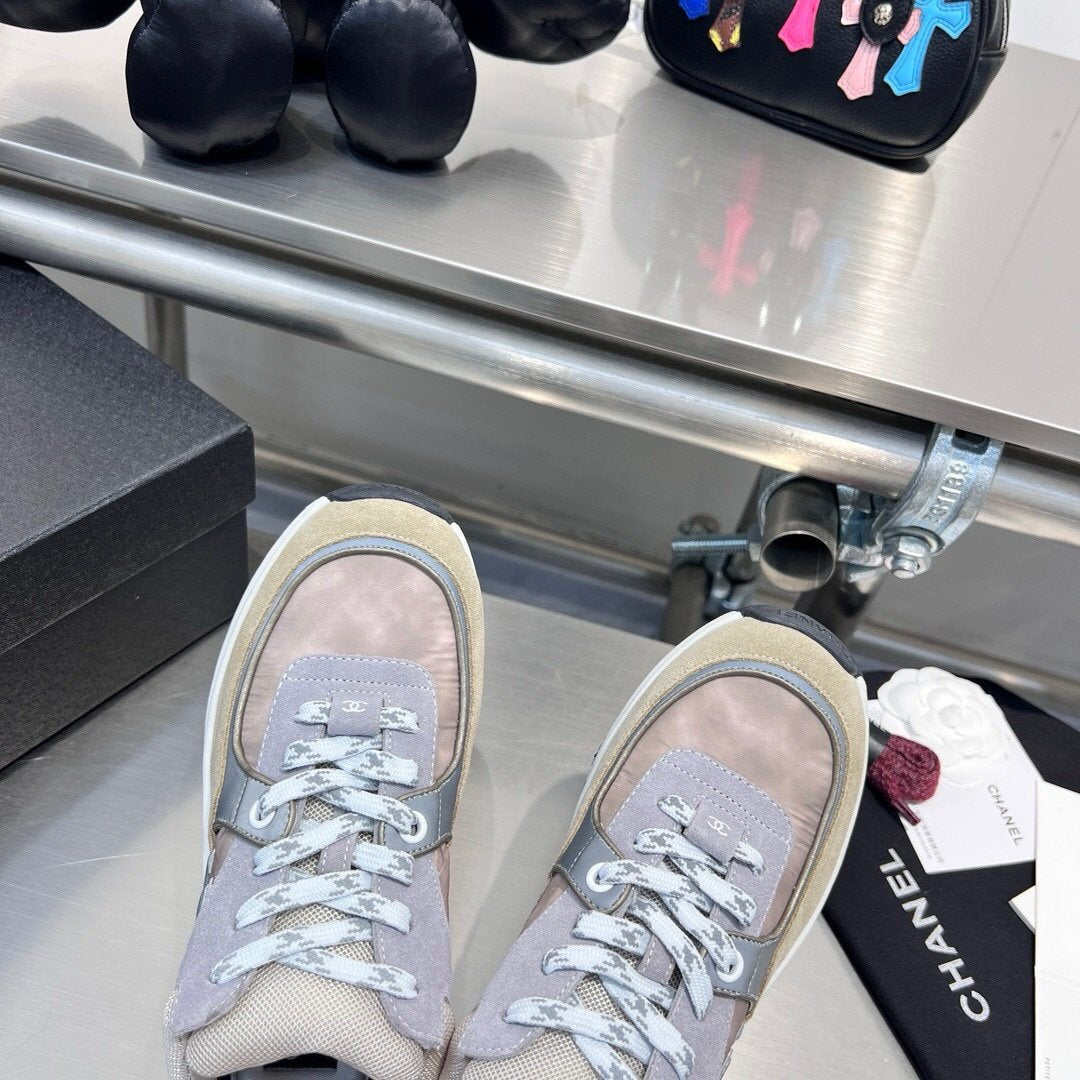 Chanel Low Top CC Trainer Grey