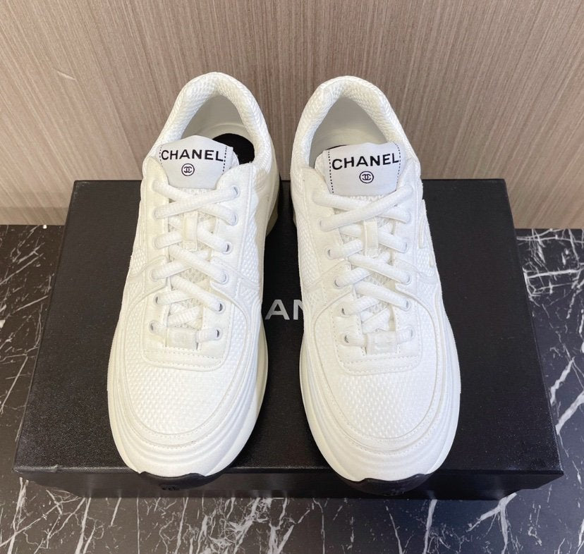 Chanel Low Top CC Trainer White