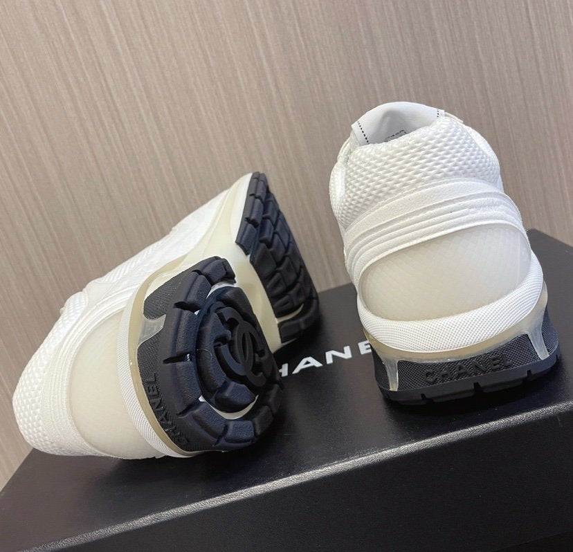 Chanel Low Top CC Trainer White