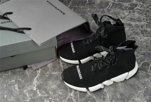 Balenciaga Speed 2.0 Lace Up Black White