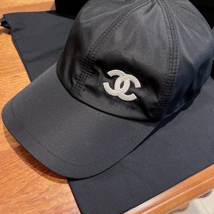 Chanel CC Logo Baseball Cap Black