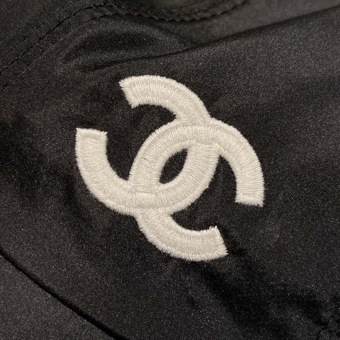 Chanel CC Logo Baseball Cap Black