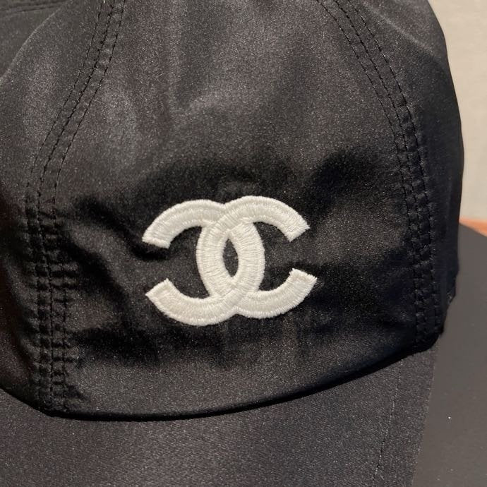 Chanel CC Logo Baseball Cap Black