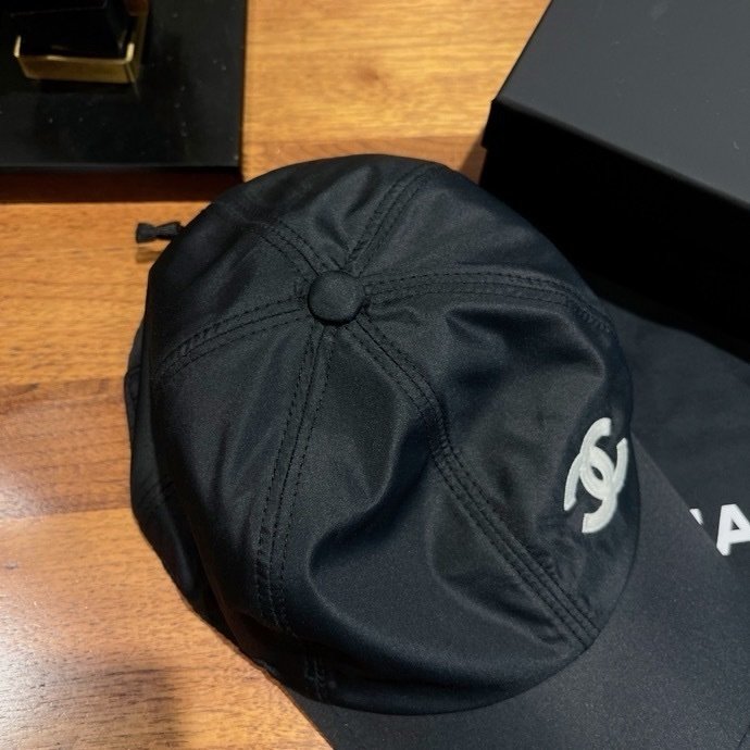 Chanel CC Logo Baseball Cap Black