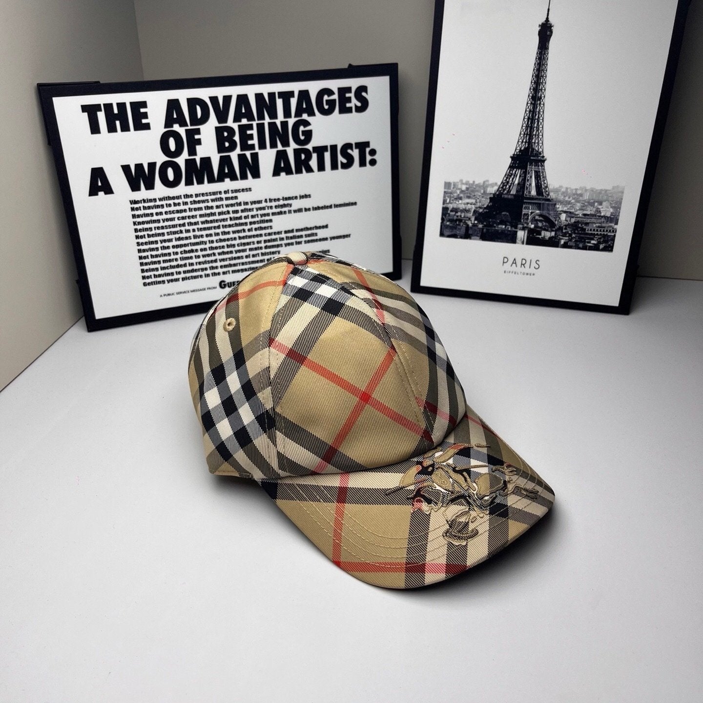 Burberry EKD Check Baseball Cap Beige