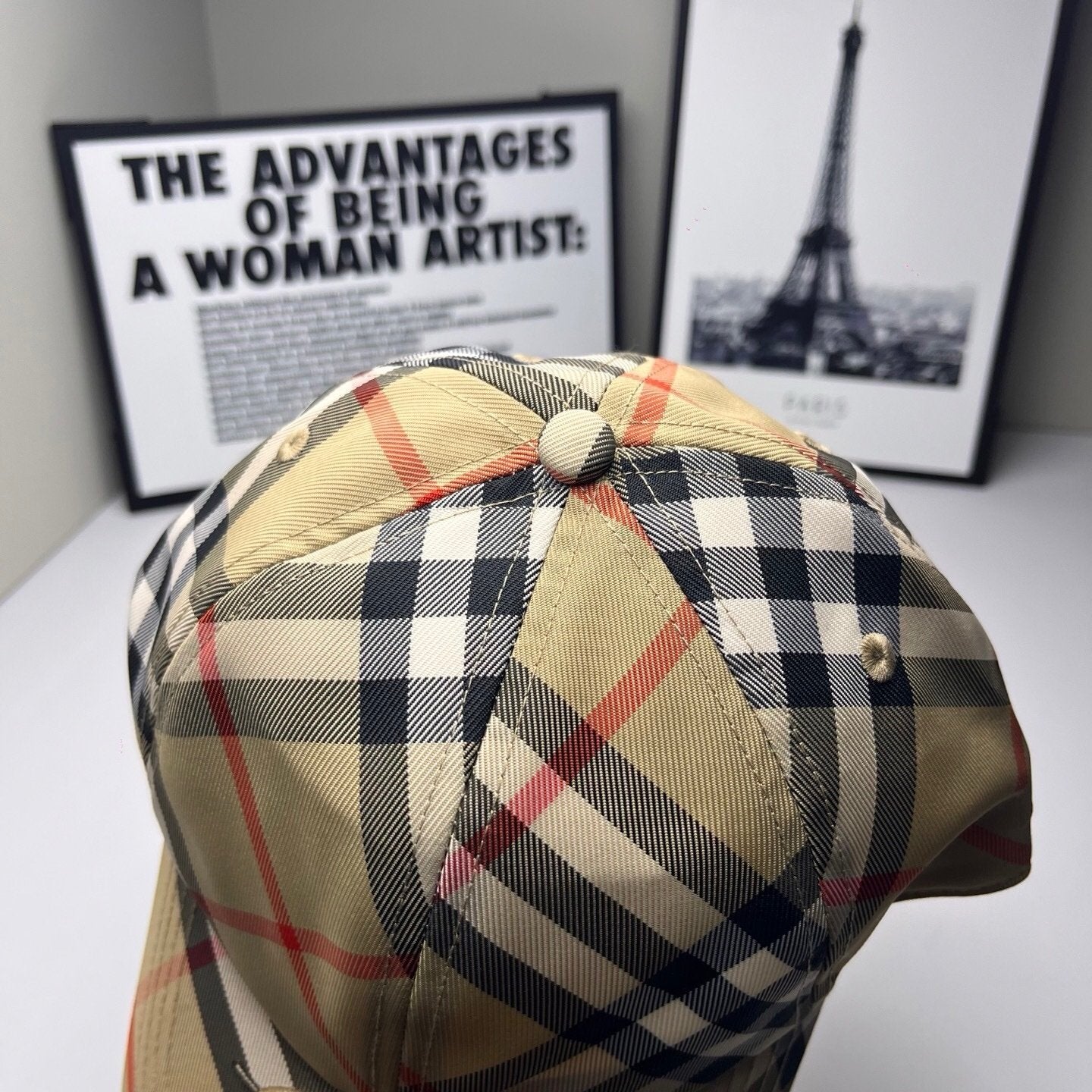Burberry EKD Check Baseball Cap Beige