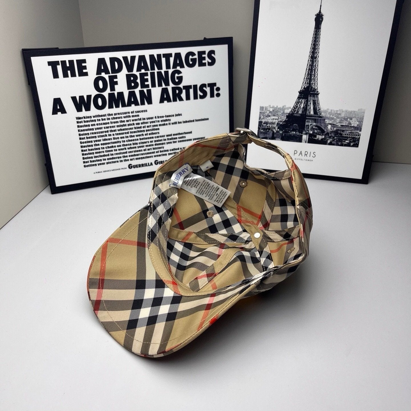 Burberry EKD Check Baseball Cap Beige