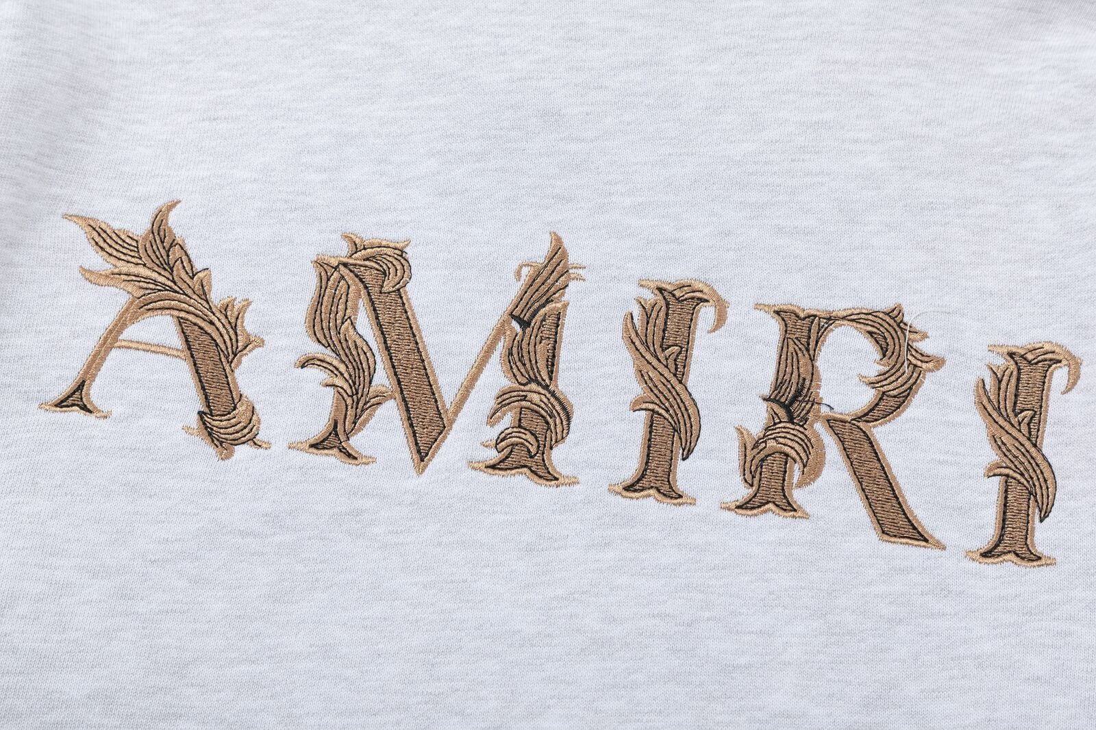 Amiri Baroque Logo Hoodie In Grey