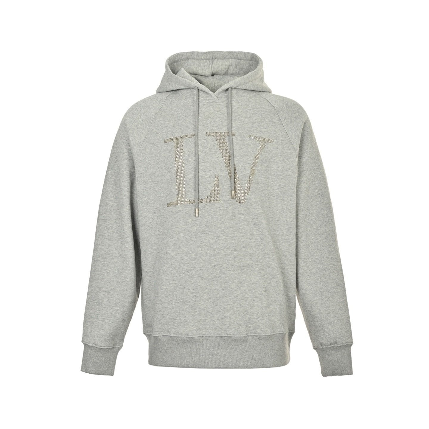 Louis Vuitton Rhinestone Signature Hoodie Grey