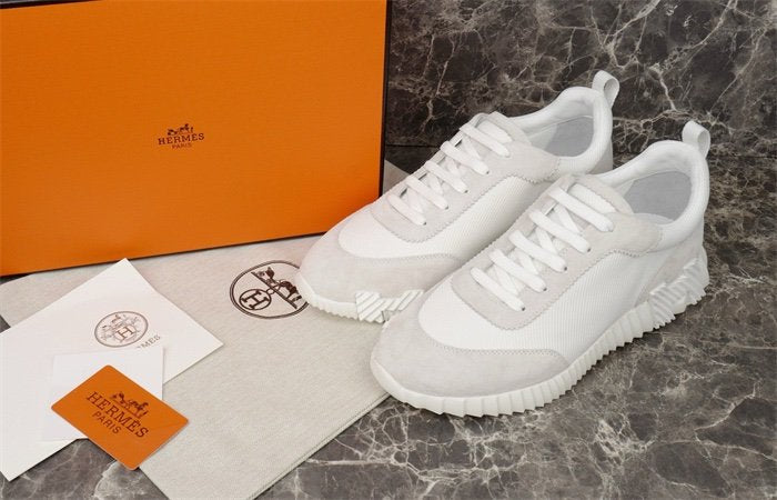 Hermes Bouncing Sneaker Full White