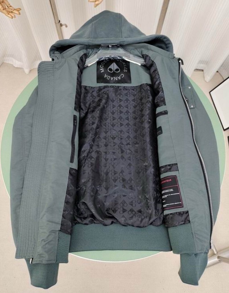 Moose Knuckles Oxley Bomber Jacket In Grey