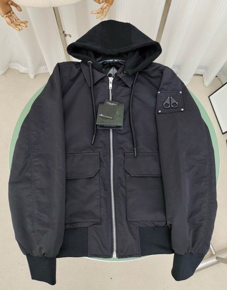 Moose Knuckles Oxley Bomber Jacket In Black