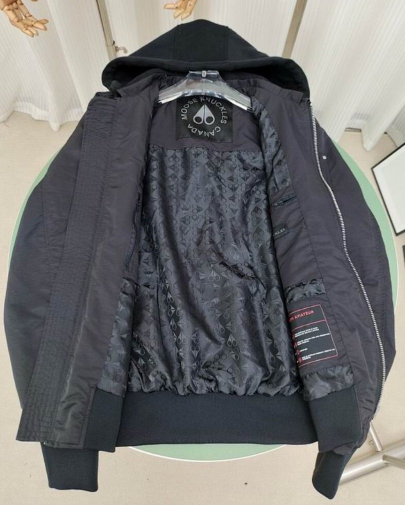 Moose Knuckles Oxley Bomber Jacket In Black