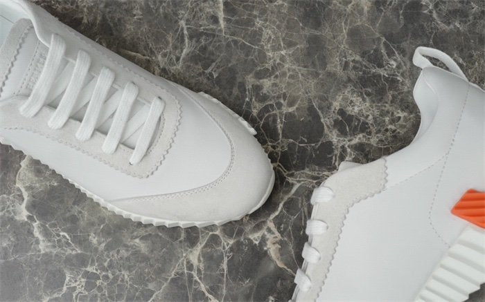 Hermes Bouncing Sneaker White Orange