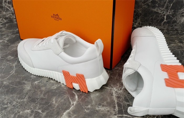 Hermes Bouncing Sneaker White Orange