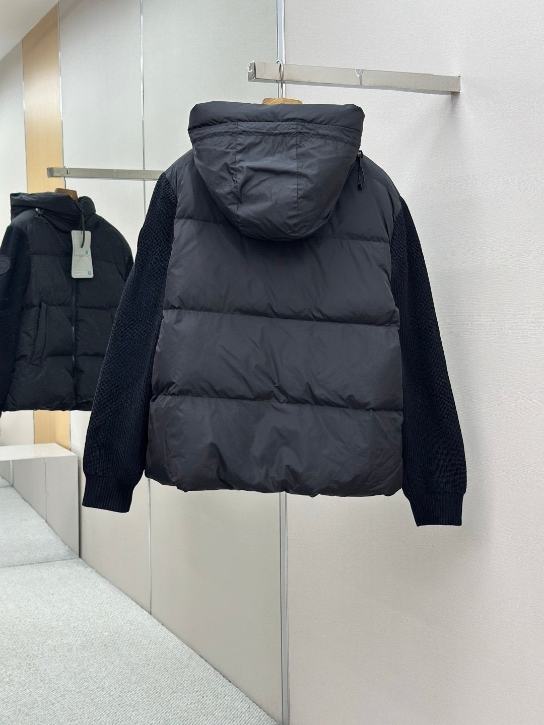 Canada Goose Hybride Grove Knit Hooded Jacket In Black