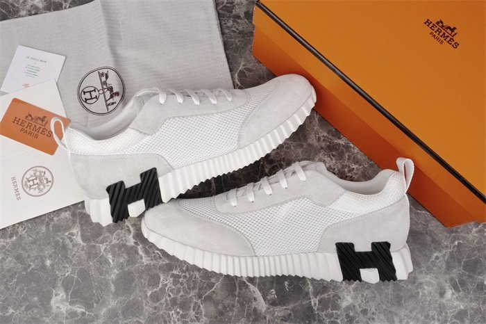 Hermes Bouncing Sneaker White Black H