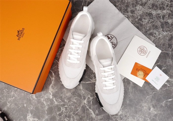 Hermes Bouncing Sneaker White Black H