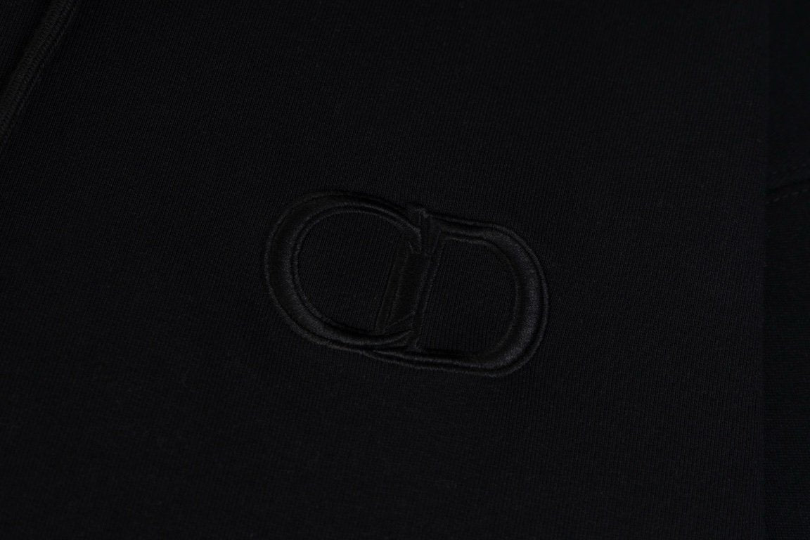 Dior CD Icon Hooded Sweatshirt In Black