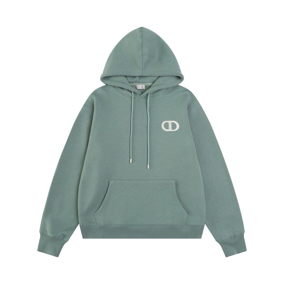 Dior CD Icon Hooded Sweatshirt In Mint Green