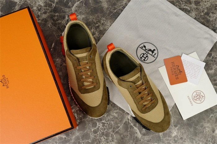 Hermes Bouncing Sneaker Green Orange
