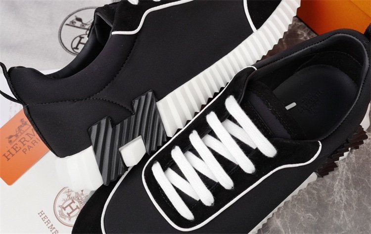 Hermes Bouncing Sneaker Black White Line