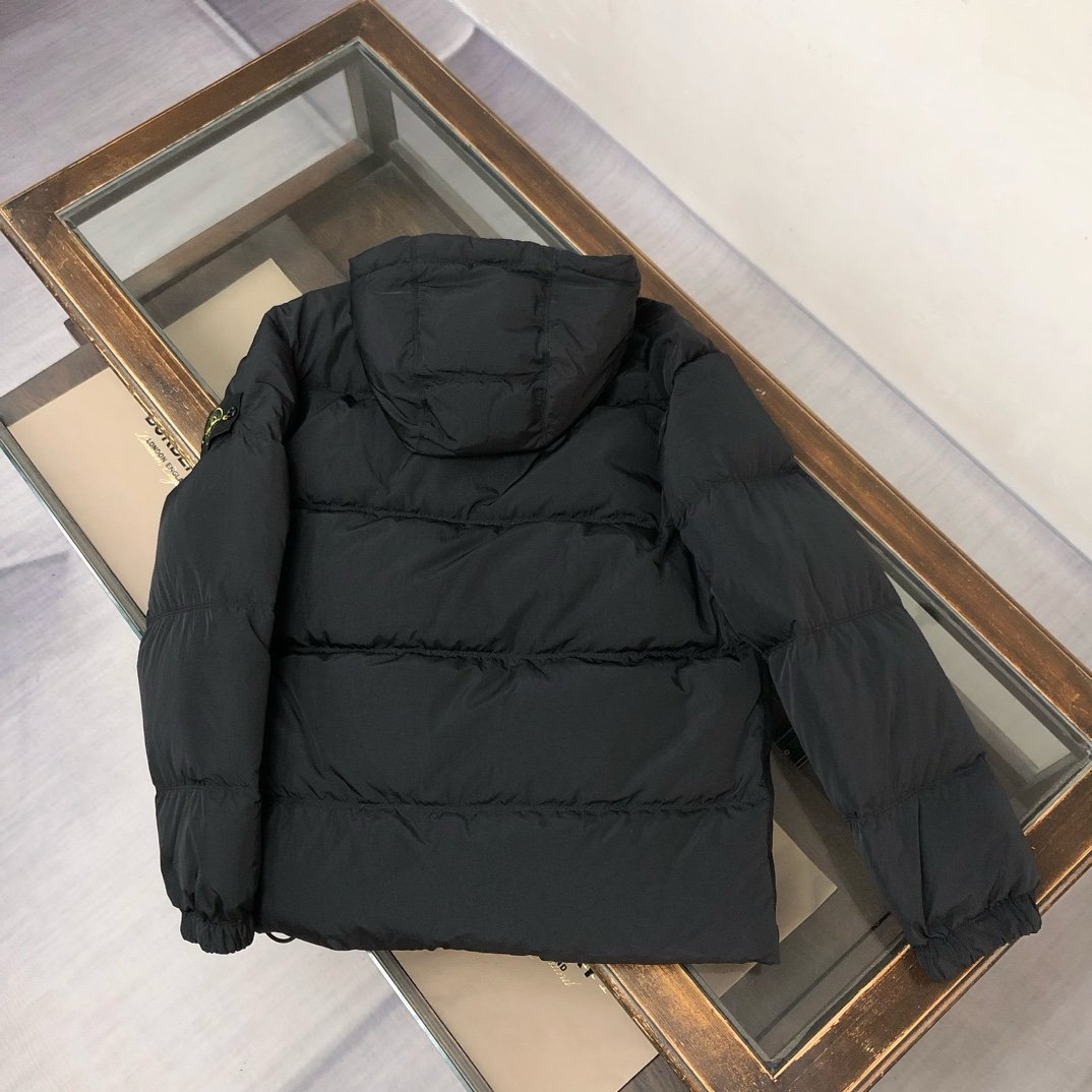 Stone Island Nylon Metal Down Jacket In Black