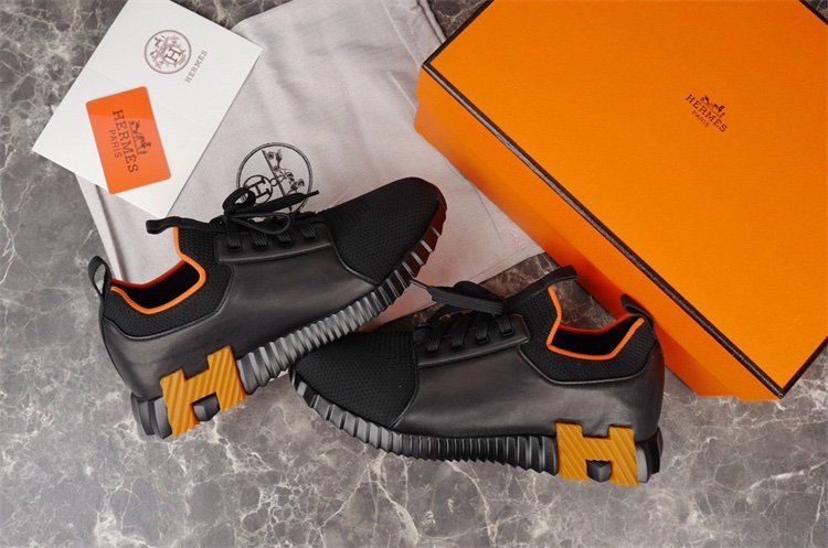 Hermes Depart Slip On Sneaker Black Brown