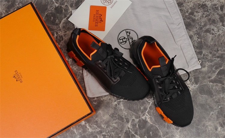 Hermes Depart Slip On Sneaker Black Brown