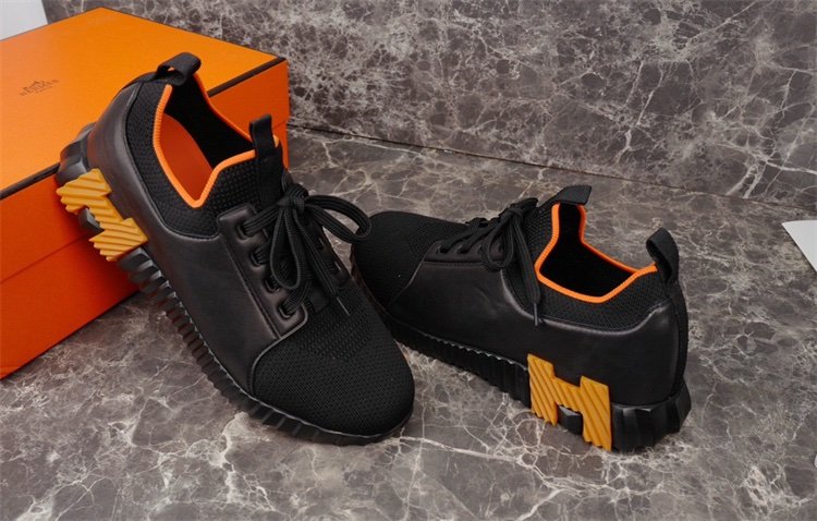 Hermes Depart Slip On Sneaker Black Brown