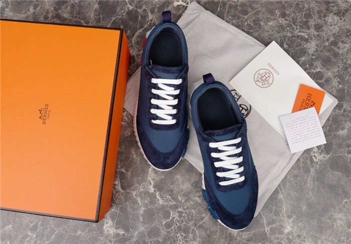 Hermes Bouncing Sneaker Navy Red