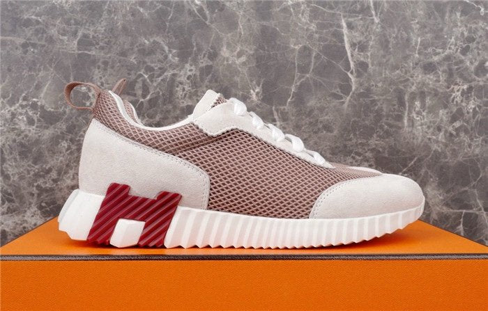 Hermes Bouncing Sneaker White Bordeaux