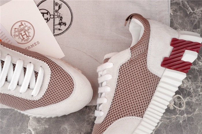 Hermes Bouncing Sneaker White Bordeaux