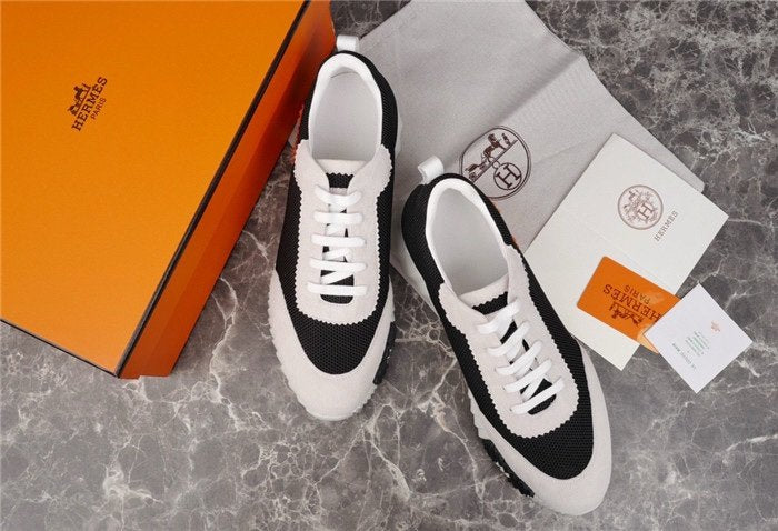 Hermes Bouncing Sneaker Black White Orange