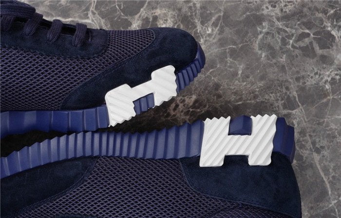 Hermes Bouncing Sneaker Navy Blue White