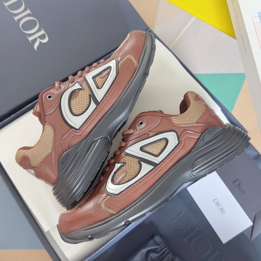 Dior B30 Reflective Brown Leather