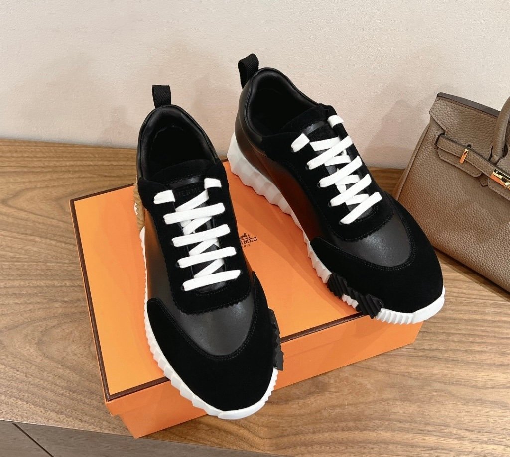 Hermes Bouncing Sneaker Black Brown H