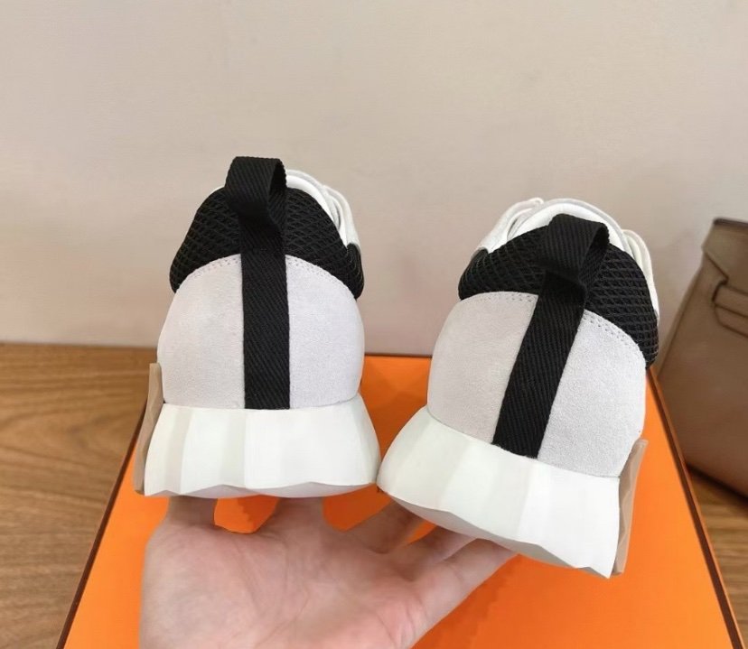 Hermes Bouncing Sneaker Black White Brown
