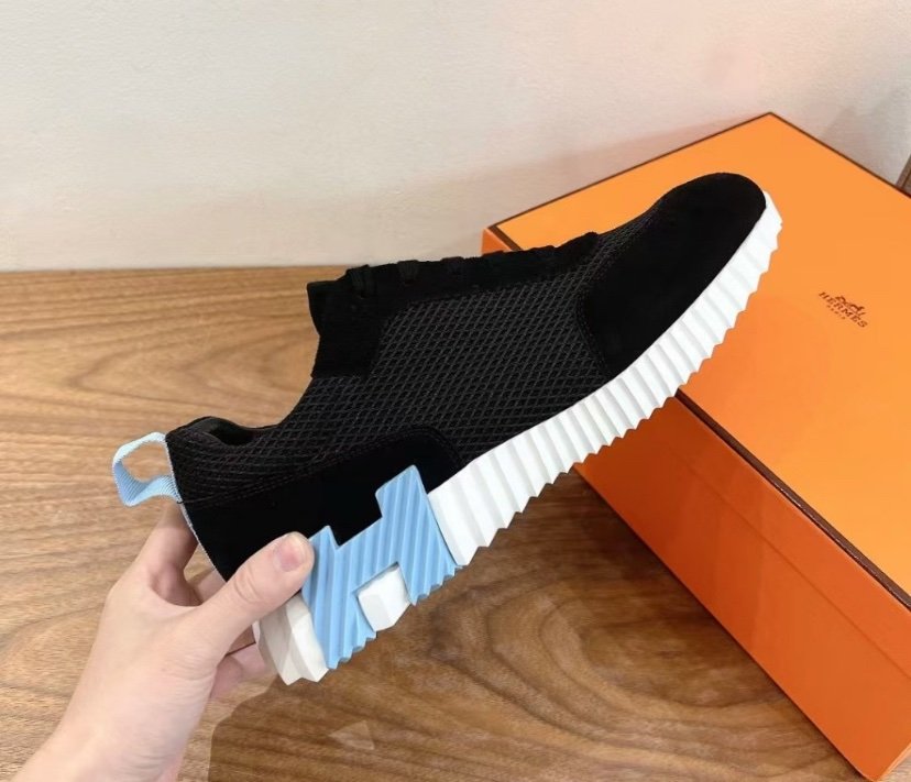 Hermes Bouncing Sneaker Black Blue H