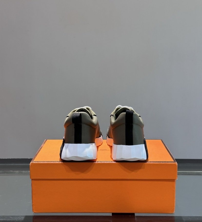 Hermes Bouncing Sneaker Khaki Green